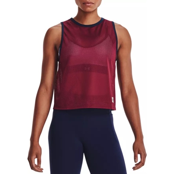 UNDER ARMOUR Women's UA Playback Retro Mesh Tank TOP - Picture 1 of 7